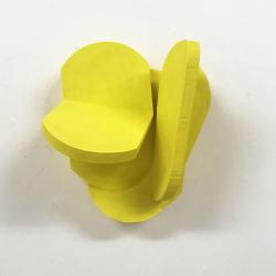 「Organic yellow」(2020/9) wood/acrylic 20*17*11cm